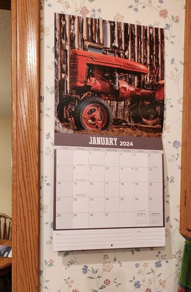 Sharon's Monthly News - Calendar Snip